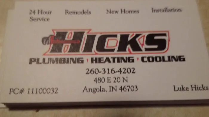 Hicks Plumbing, Heating And Cooling Picture 1
