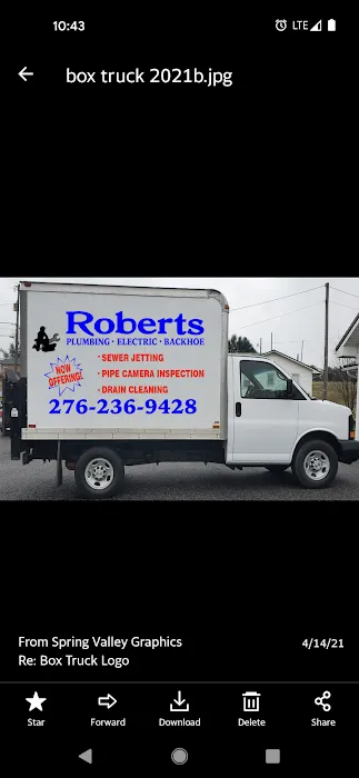 Roberts' Plumbing Electric and Backhoe Picture 2