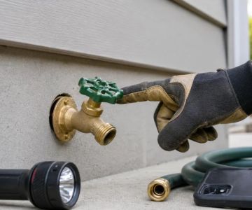 Outdoor Faucet Moves in the Wall: Stop and Support the Line