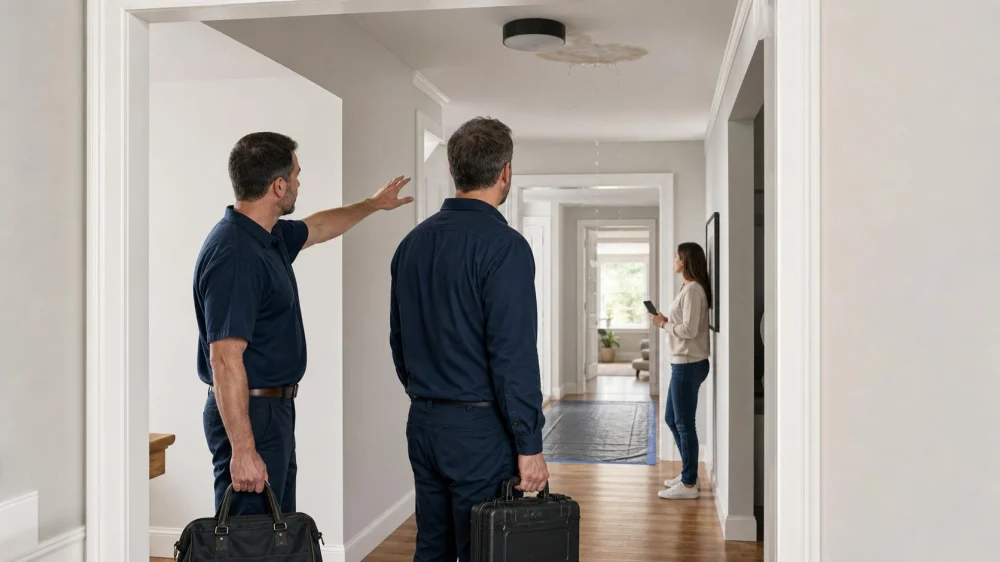 Water Leak Near Electrical Fixtures: Stop and Get Help