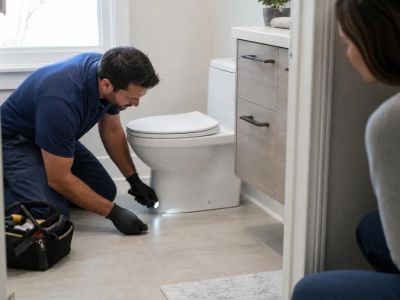 Water Around Toilet Base: Stop Use and Trace the Pattern