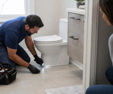 Water Around Toilet Base: Stop Use and Trace the Pattern
