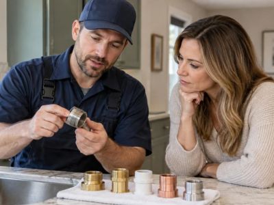 Plumbing Part Photo Match: Size, Thread, and Material