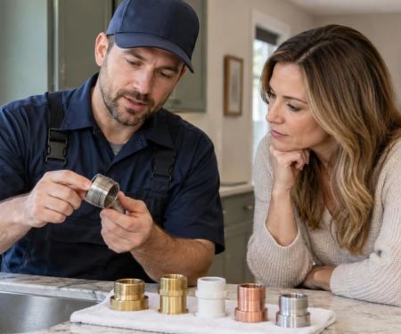 Plumbing Part Photo Match: Size, Thread, and Material