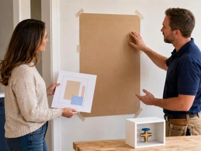 Plumbing Access Panel: Plan Size, Location, and Finish